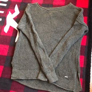 XS Hollister Olive Green Waffle knit Sweater